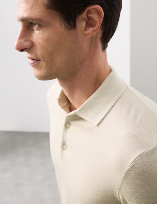 Pure Extra Fine Merino Wool Polo Shirt