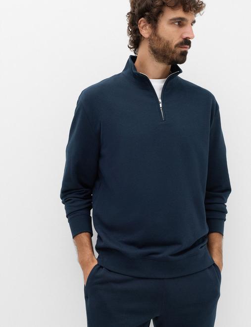 Cotton Rich Loopback Half Zip