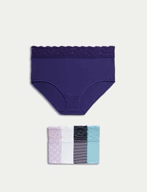 5pk Cotton Rich Printed Full Briefs