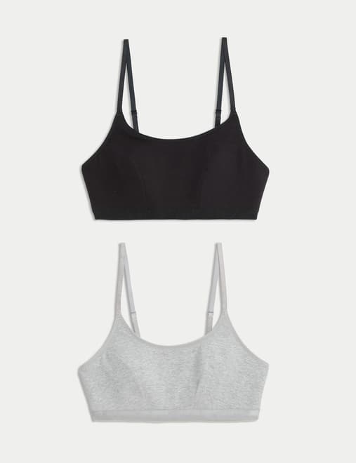 2pk Cotton First Bra Crop Tops