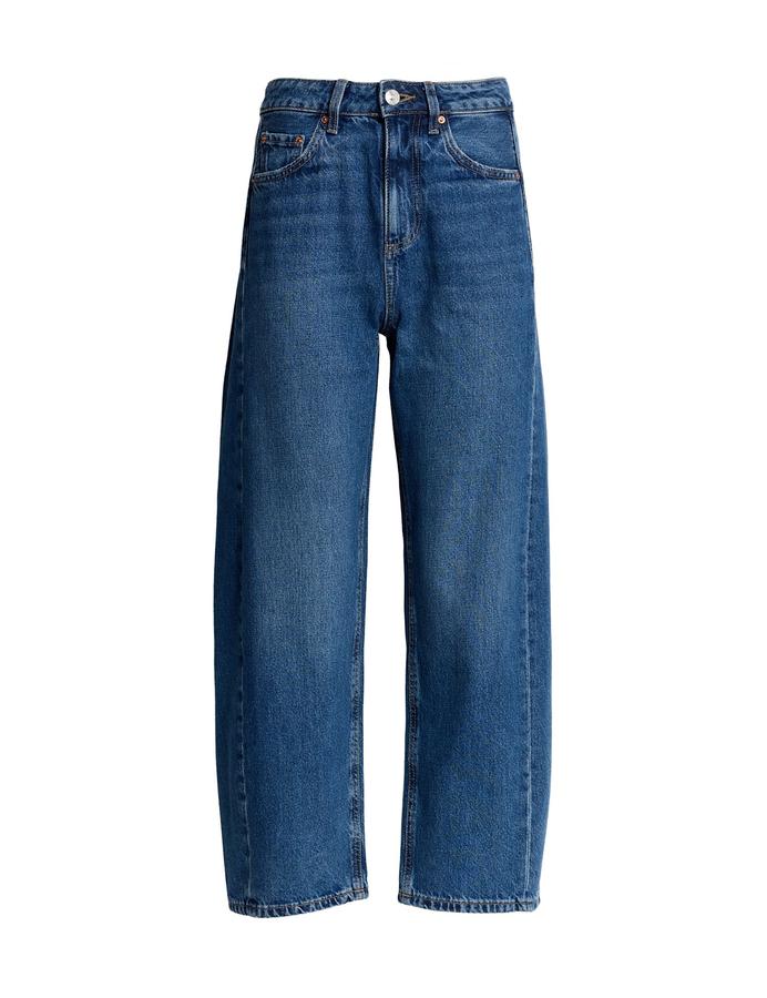 Mid Rise Barrel Jeans