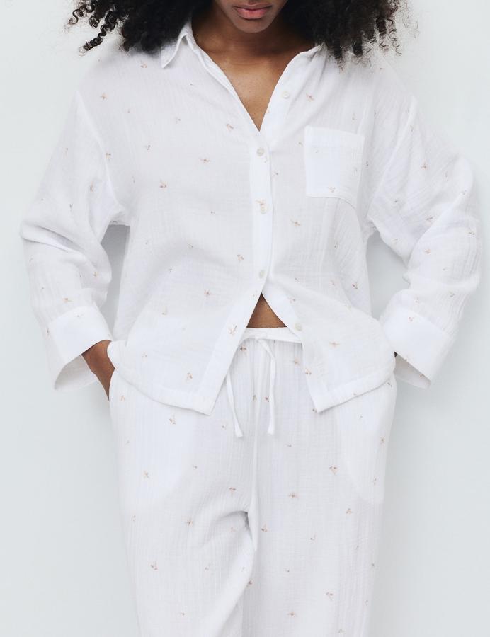 Pure Cotton Muslin Floral Pyjama Set
