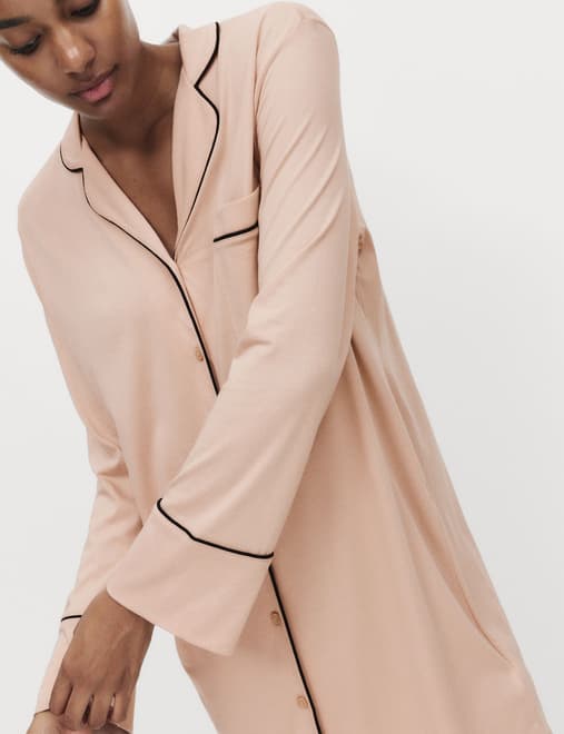Cotton Modal Revere Nightshirt