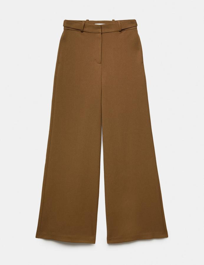 Tailored Side Tab Wide Leg Trousers