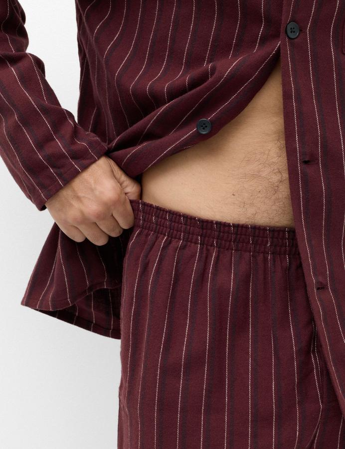 Brushed Cotton Striped Pyjama Set