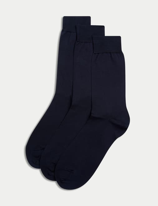 3pk Pure Cotton Socks