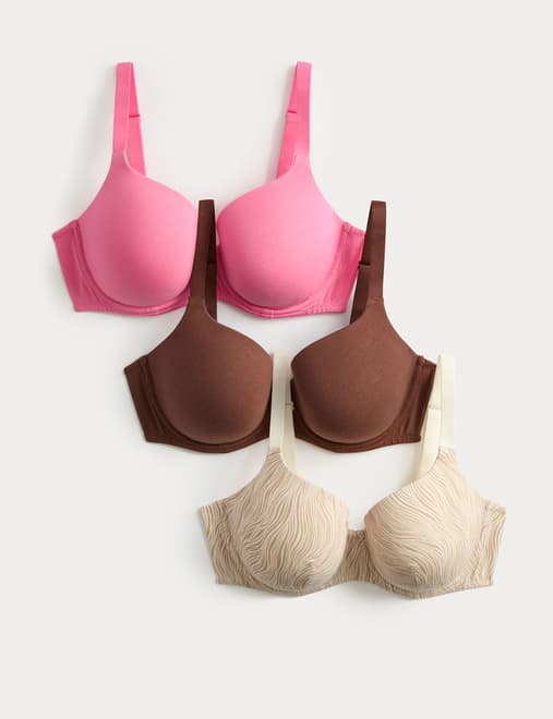 3pk Wired T-Shirt Bras
