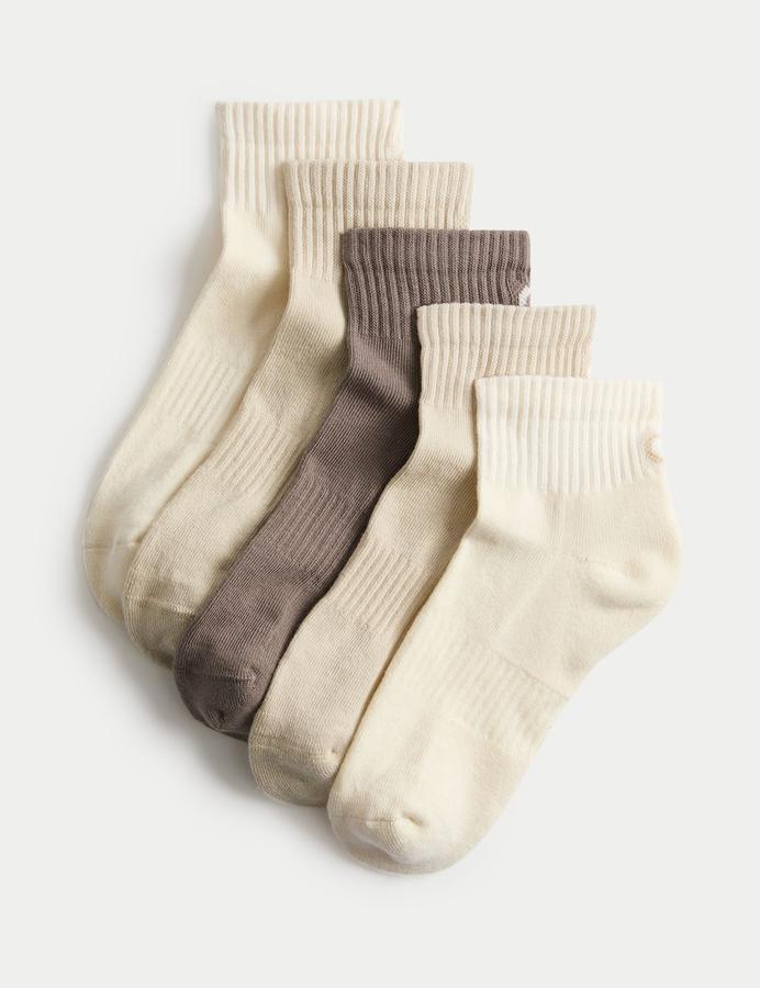 5pk Cotton Rich Cushioned Anklets