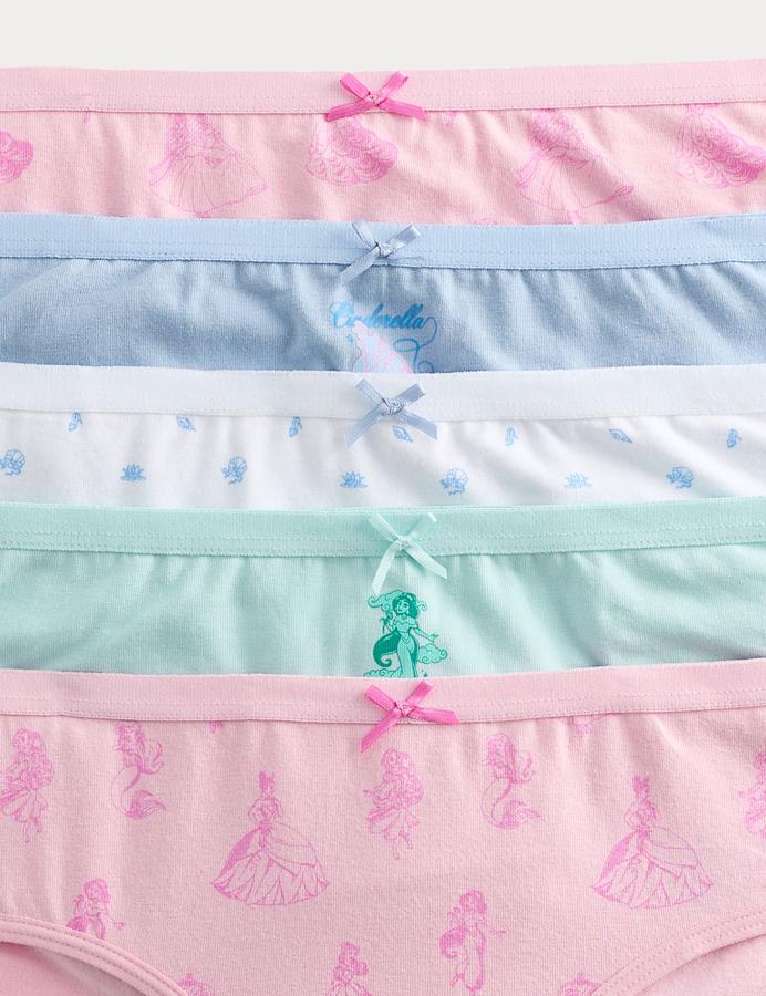 5 Pack Disney Princess™ Cotton with Stretch Knickers (18 Mths-8 Yrs)