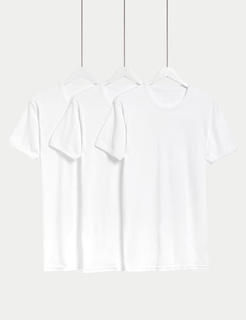 3pk Pure Cotton T-Shirt Vests