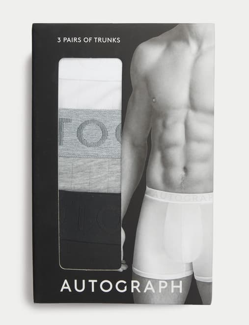 3pk Supima® Cotton Drop Needle Trunks Box