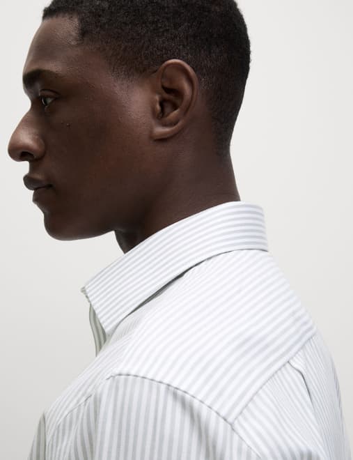 Regular Fit Ultimate Non Iron Cotton Striped Shirt