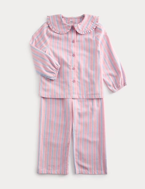 Kids Pink Striped Revere Pyjamas