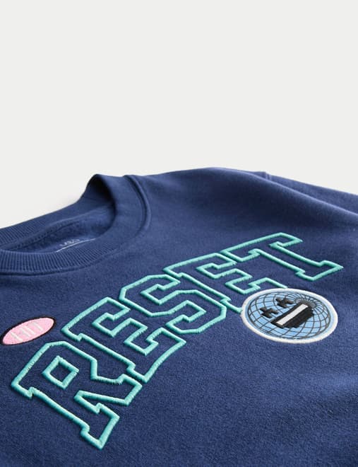 Cotton Rich Graphic Sweatshirt (2-8 Yrs)