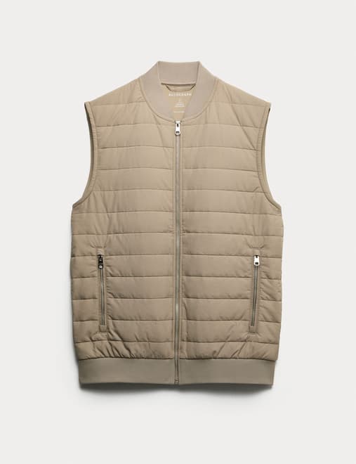 Cotton Rich Zip Up Quilted Gilet with Stormwear™