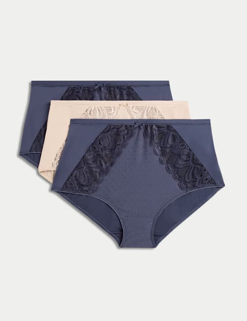 3pk Amelia Lace Full Briefs