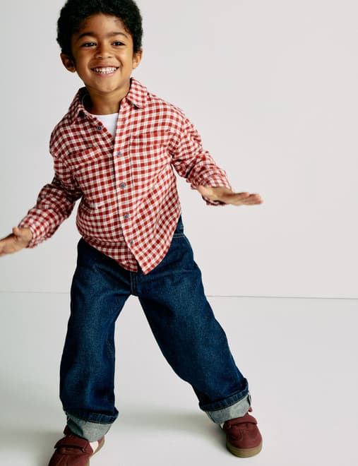 Pure Cotton Checked Shirt (2-8 Yrs)