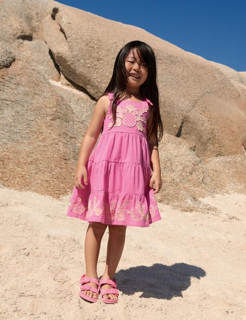 Pure Cotton Embroidered Dress (2-10 Yrs)