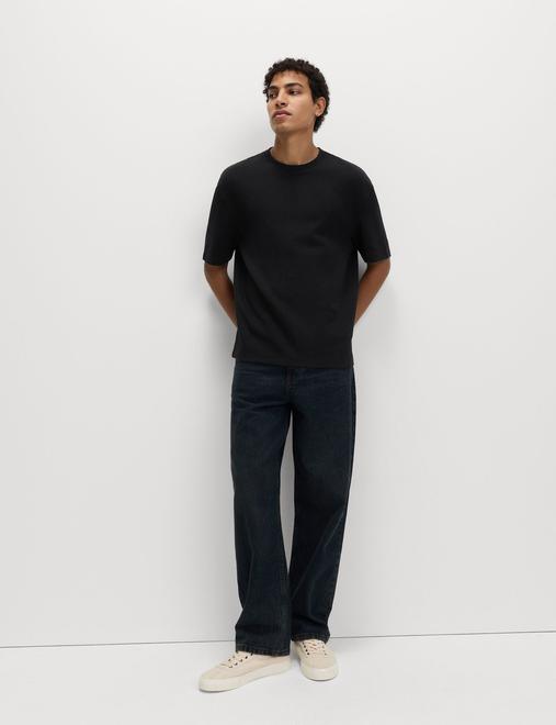 Relaxed Pure Cotton Waffle T-Shirt