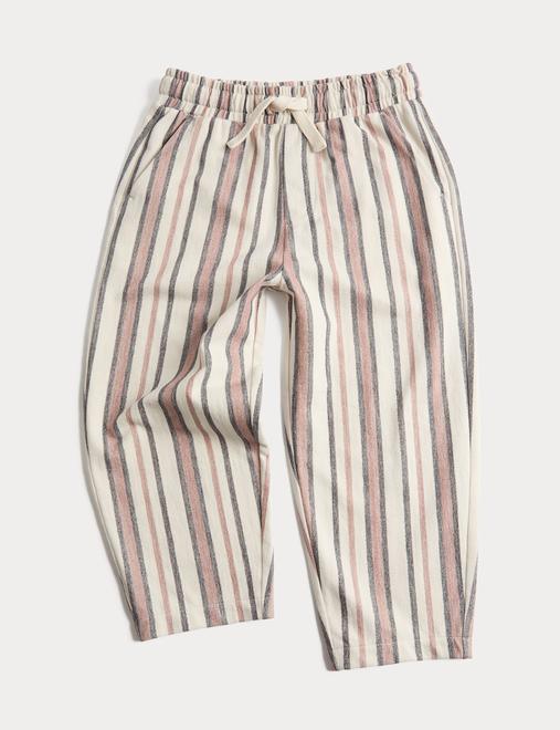 Pure Cotton Textured Striped Trousers (2-8 Yrs)