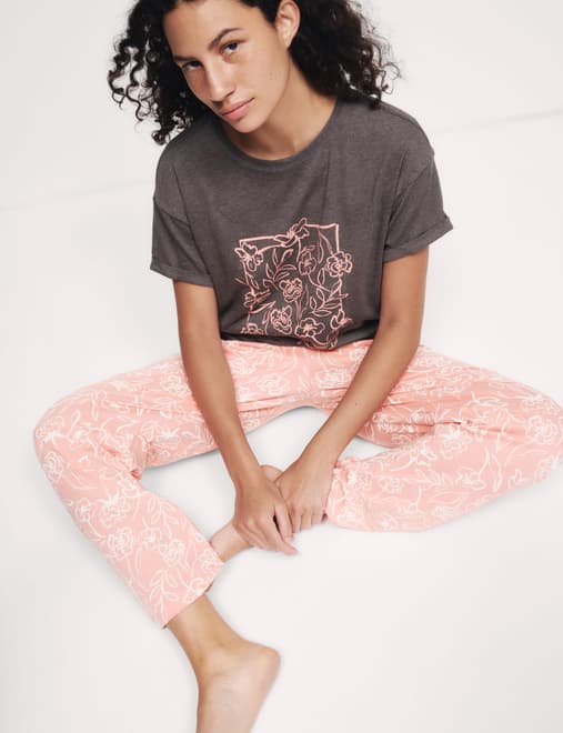Cotton Rich Printed Pyjama Set
