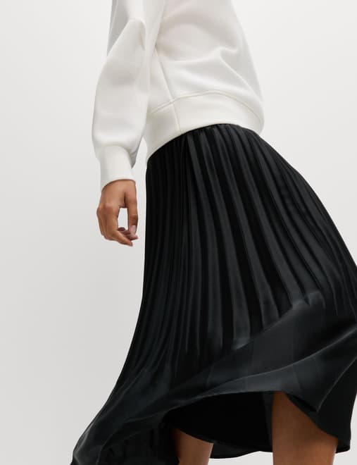 Pleated Midaxi Skirt