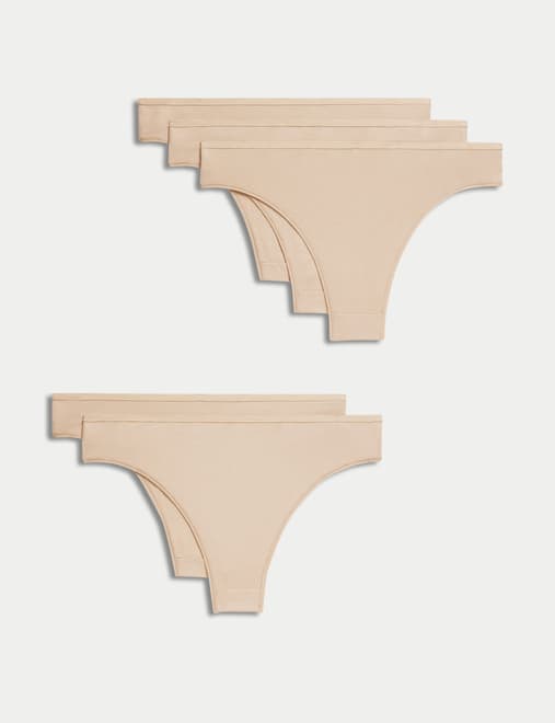 5pk No VPL Cotton Modal Brazilian Knickers