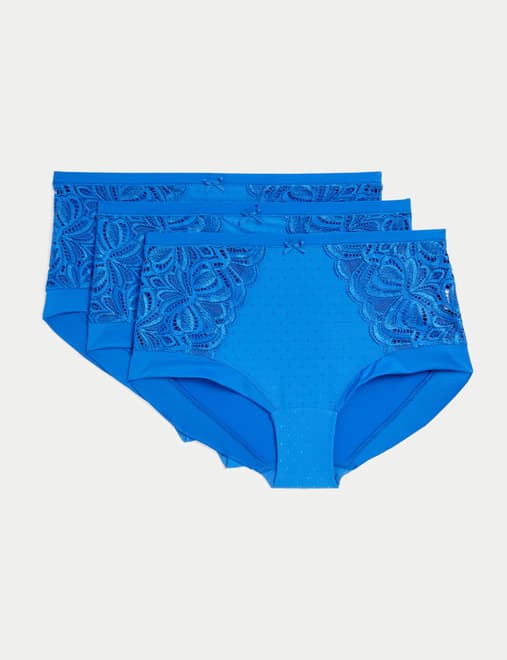 3pk Amelia Lace High Rise Shorts