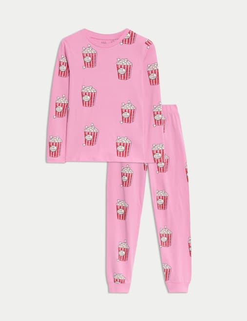 Pure Cotton Popcorn Pyjamas (1-16 Yrs)
