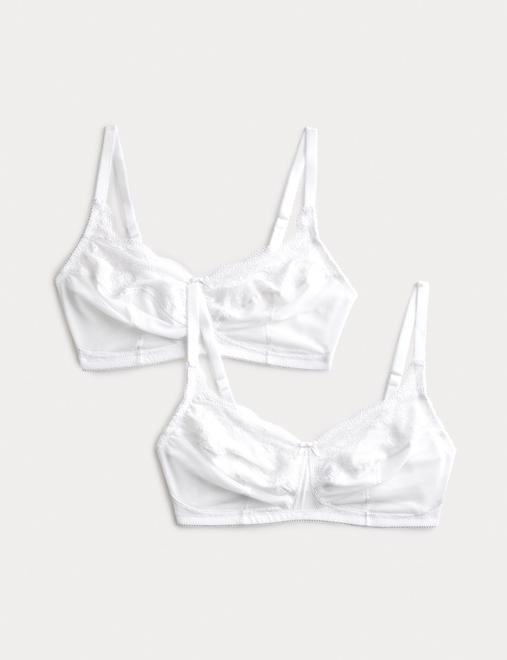 2 Pack Jasmine Lace Total Support Bras (B-H)