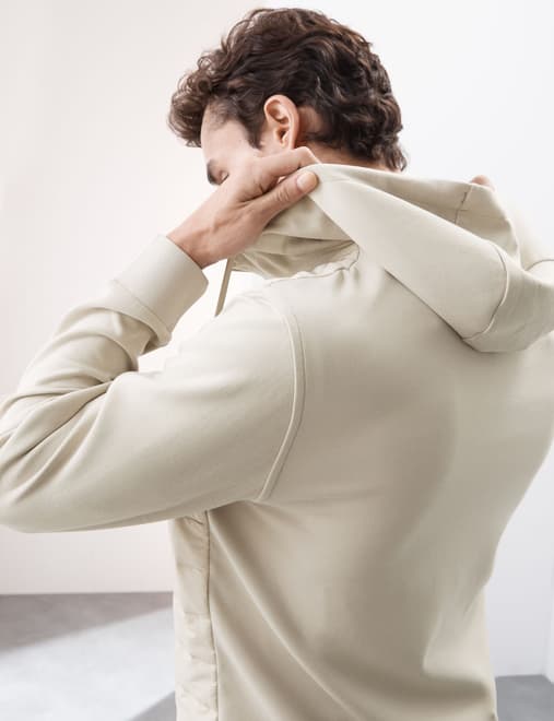 Cotton Rich Zip Up Hooded Jacket with Stormwear™