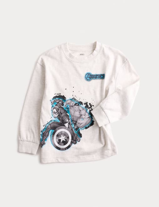 Pure Cotton Marvel™ Avengers™ Top (2-8 Yrs)