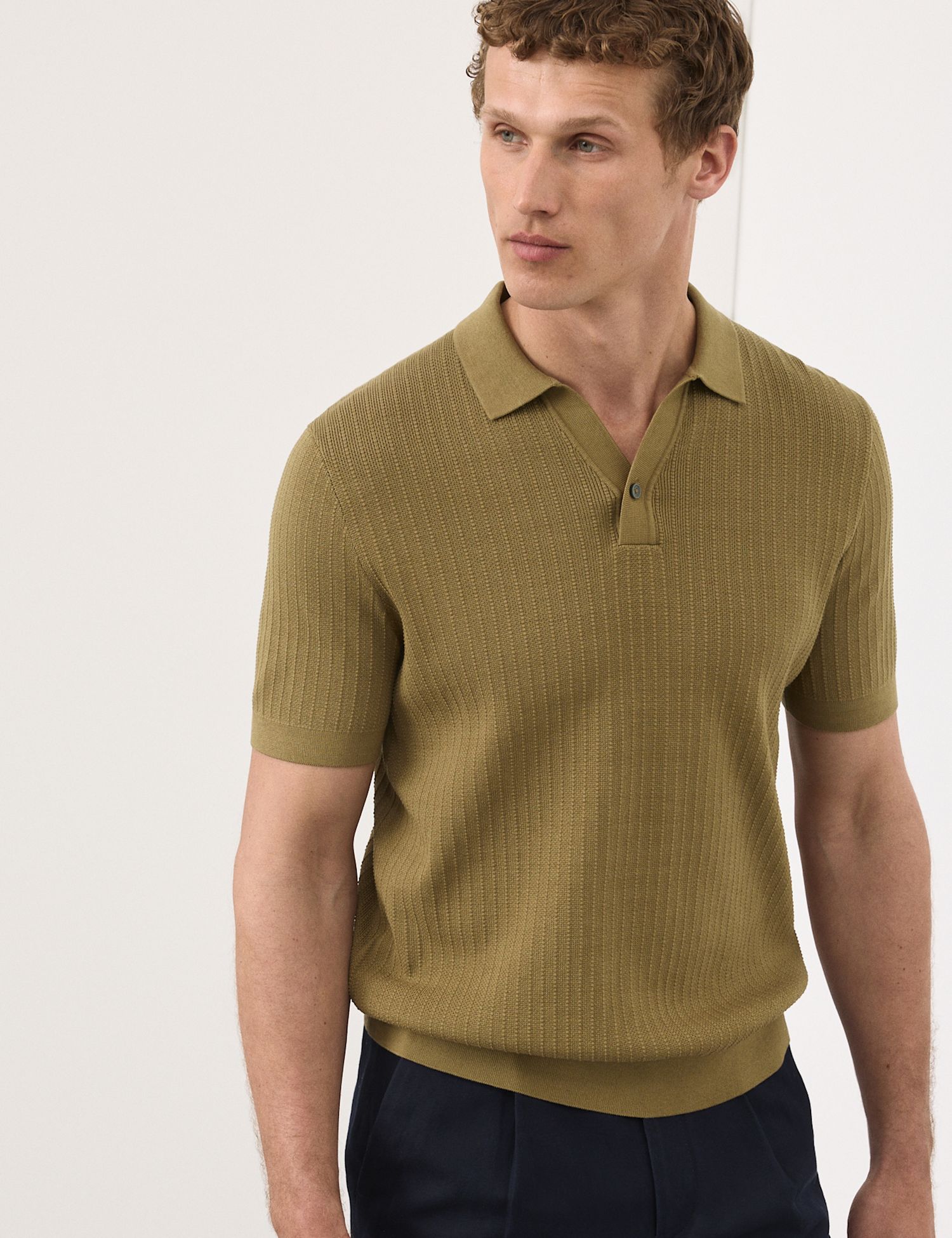 トップス second layer 23ss s/s open knit polo トップス second layer 23ss s/s open knit polo トップス second
