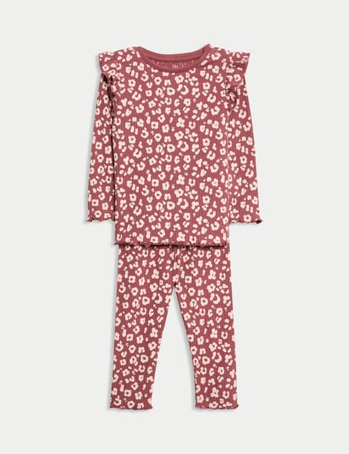 2pc Cotton Rich Leopard Top & Bottom Outfit (0-6 Yrs)