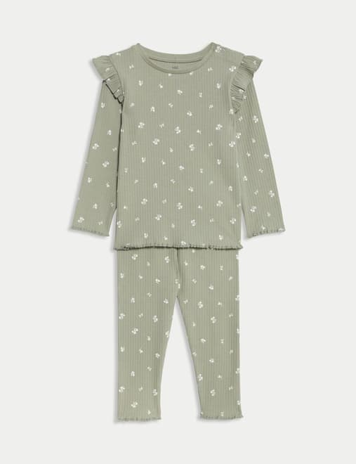 2pc Cotton Rich Ditsy Top & Bottom Outfit (0-6 Yrs)