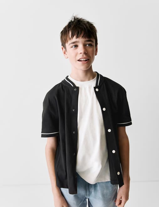 Pure Cotton Baseball Shirt (6-16 Yrs)