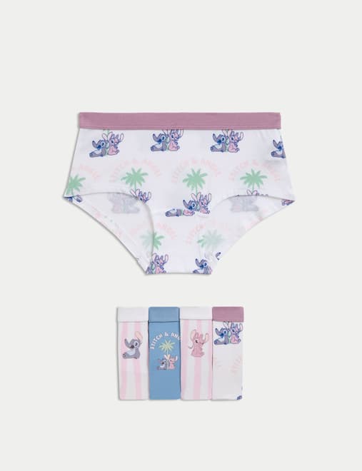 5pk Cotton with Stretch Lilo & Stitch™ Knickers (5-16 Yrs)
