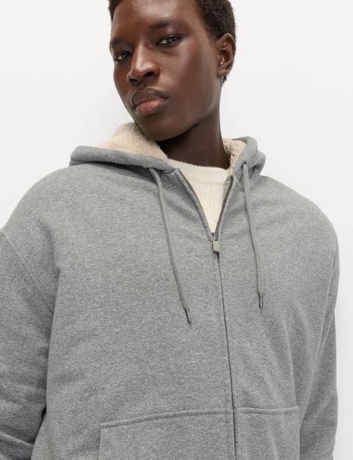 Cotton Rich Fleece Lined Hoodie