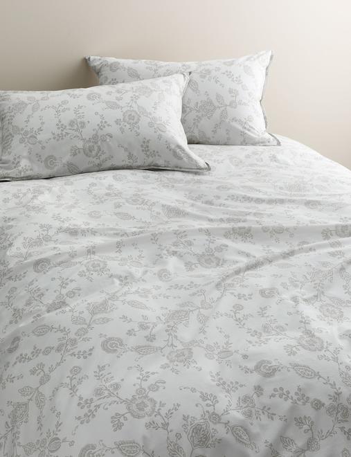 Cotton Rich Trailing Floral Bedding Set