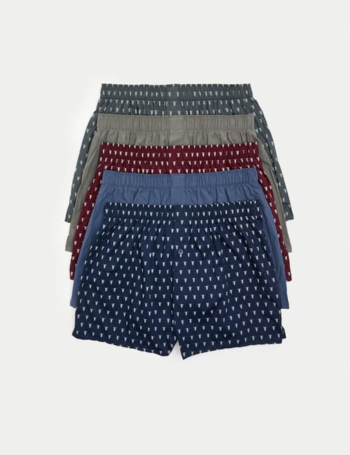 5 Pack Pure Cotton Highland Cow Woven Boxers