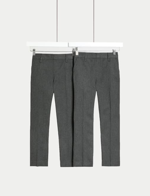 2pk Boys' Regular Leg School Trousers (2-18 Yrs)