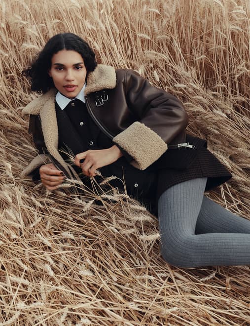 Micro Dogtooth Check Mini A-Line Skirt