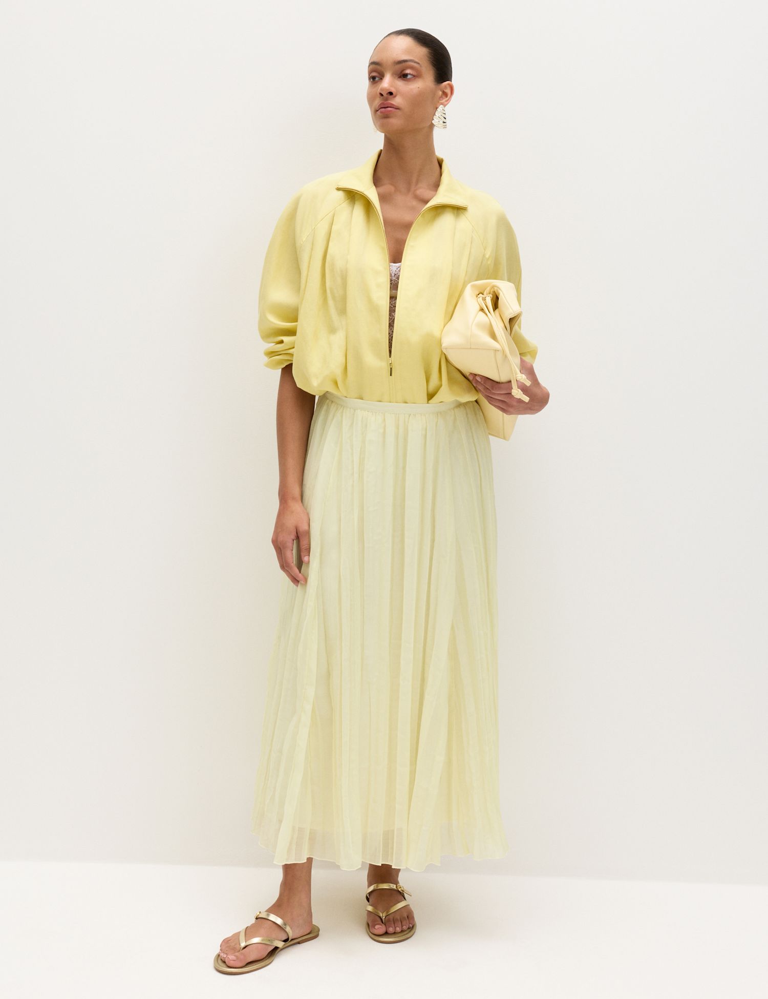 Textured Midaxi Circle Skirt