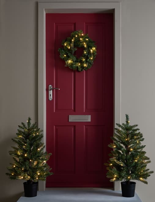 Pre-Lit Door Decoration Set