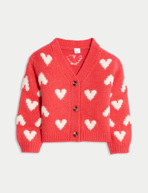 Heart Print Cardigan (0 Mths - 6 Yrs)