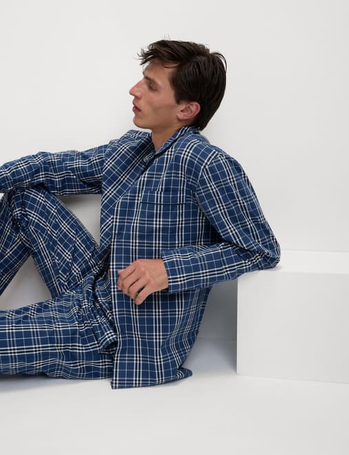 Pure Cotton Checked Pyjama Set
