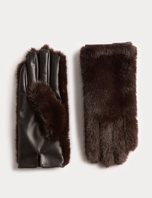 Faux Fur Gloves