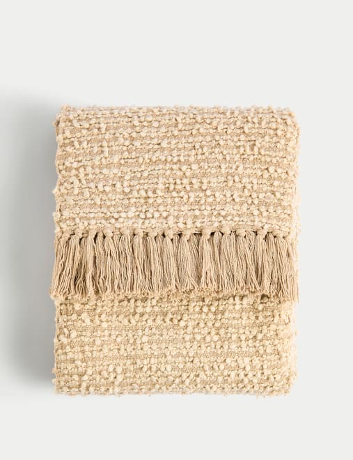 Pure Cotton Bouclé Throw