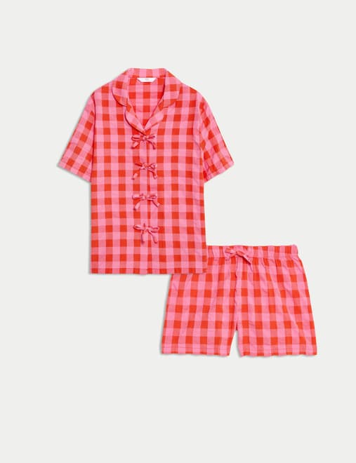 Pure Cotton Checked Pyjamas (3-16 Yrs)