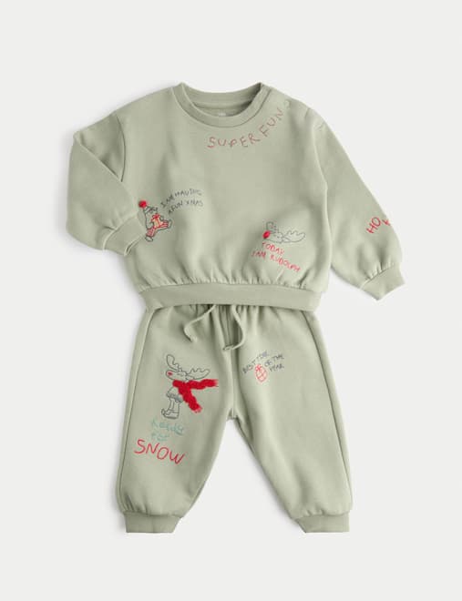 2pc Cotton Rich Top & Bottom Outfit (0-3 Yrs)